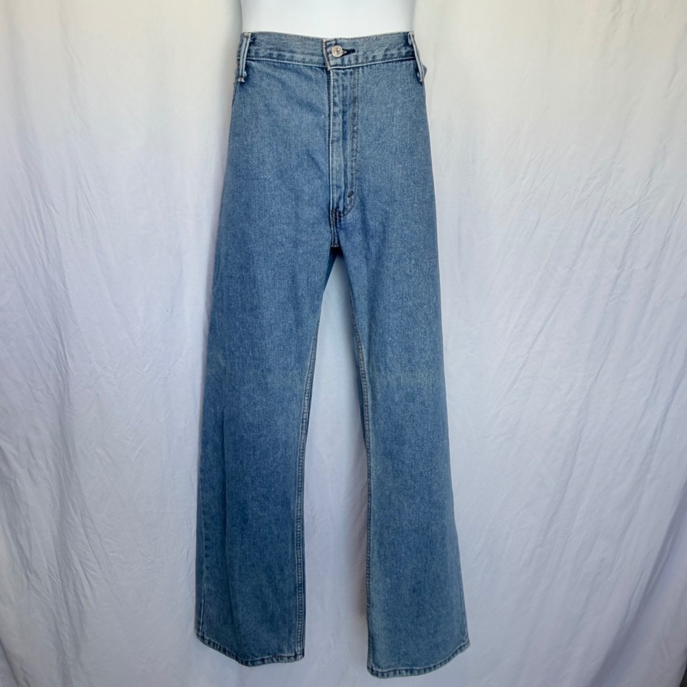 Levi's 505 Regular Fit Jeans Blue Denim Straight Leg 100% Cotton‎ 42 x 32